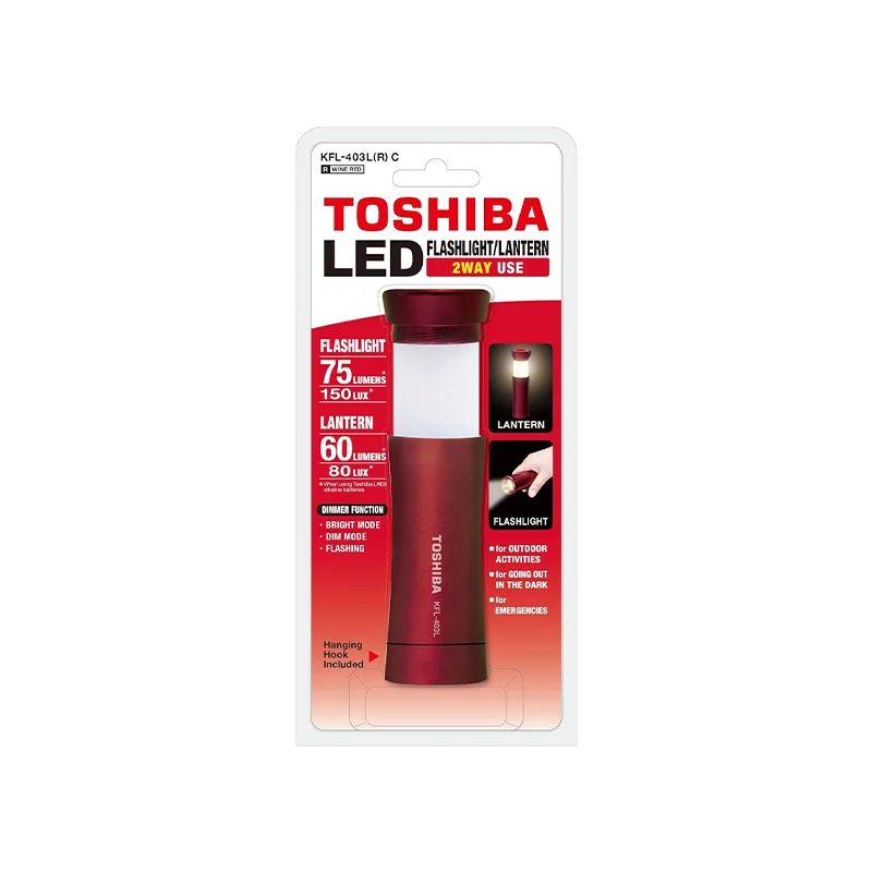 Φωτογραφία προϊόντος: TOSHIBA 2-way LED Flashlight/Lantern 75lm (KFL-403L(R) C BP)