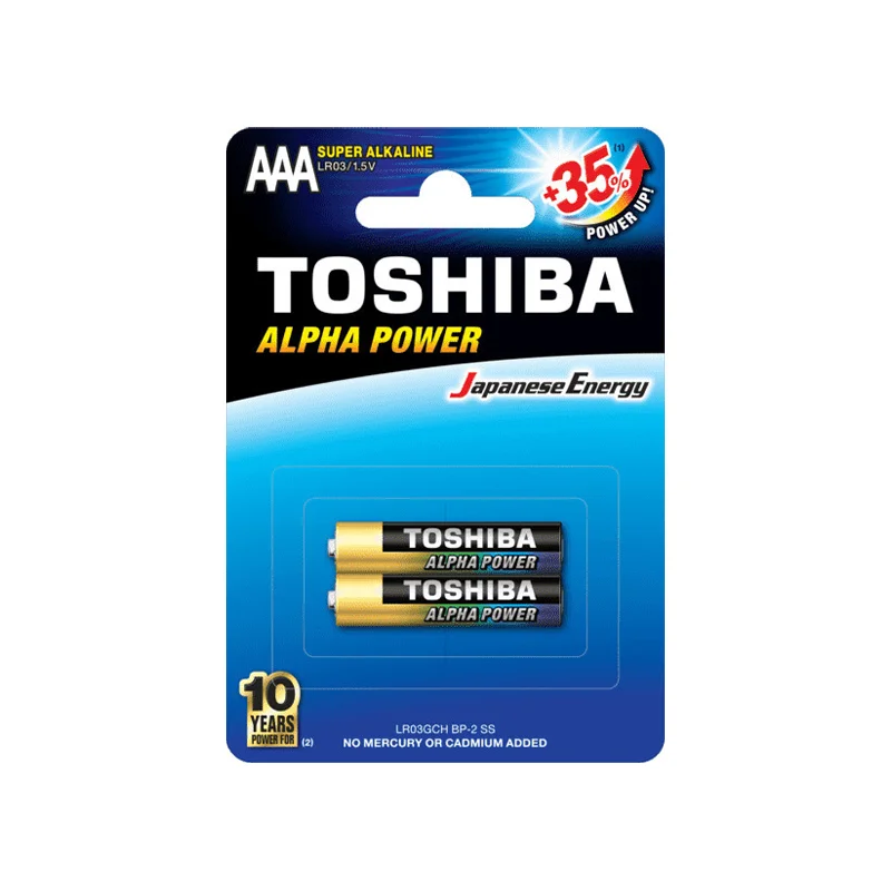 Φωτογραφία προϊόντος: Toshiba Alpha Power Αλκαλικές Μπαταρίες AAA 1.5V 2τμχ (LR03GCH BP-2)