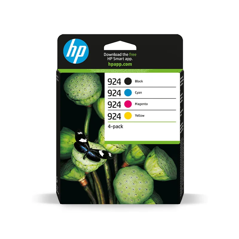 Φωτογραφία προϊόντος: HP 924 Πακέτο 4 Μελανιών Εκτυπωτή InkJet Κίτρινο / Κυανό / Ματζέντα / Μαύρο (6C3Z1NE)
