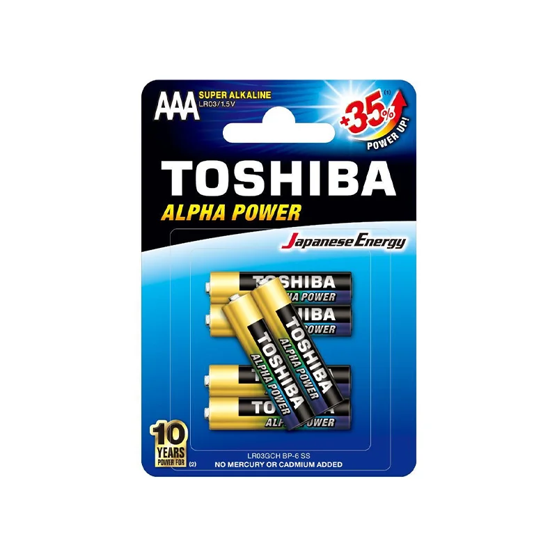 Φωτογραφία προϊόντος: Toshiba Alpha Power Αλκαλικές Μπαταρίες AAA 1.5V 6τμχ (LR03GCH)