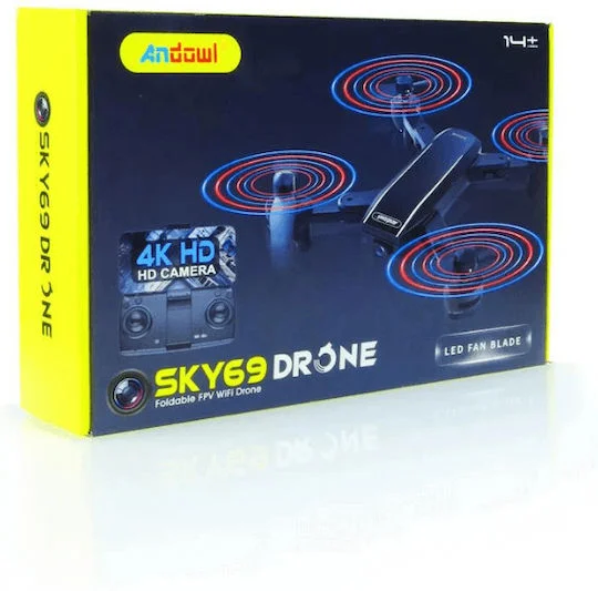Φωτογραφία προϊόντος: Andowl Sky 69 Drone WiFi 2.4 GHz with 4K Camera and Controller
