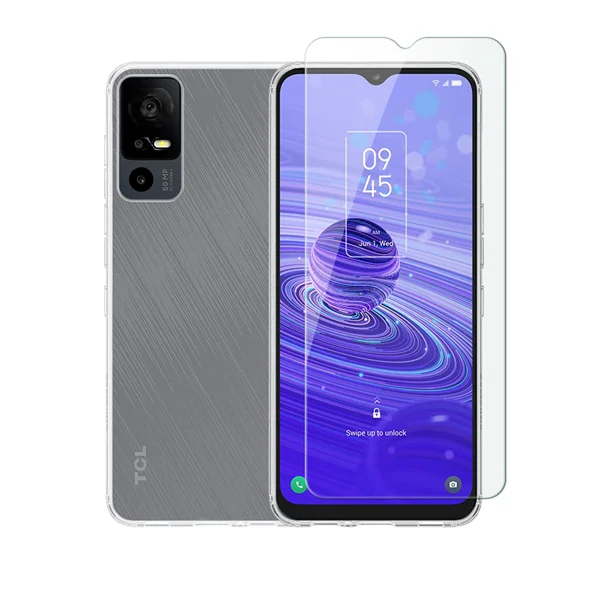 Φωτογραφία προϊόντος: Vivid Set TPU Case + Tempered Glass TCL 40R 5G Transparent