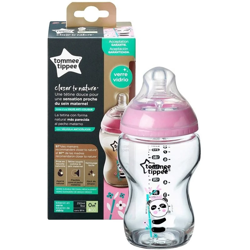Φωτογραφία προϊόντος: Tommee Tippee CTN Γυάλινο Μπιμπερό 250ml Ροζ
