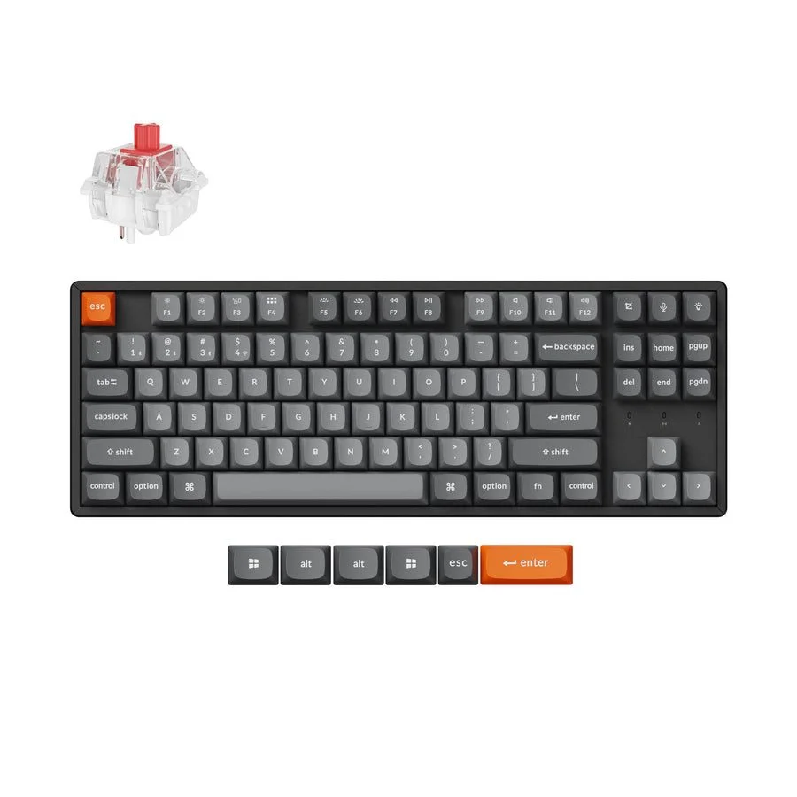 Φωτογραφία προϊόντος: Keychron K8 Max (K8M-J1) QMK Wireless Mechanical Keyboard Red Switch Hot-Swap 80% US Layout