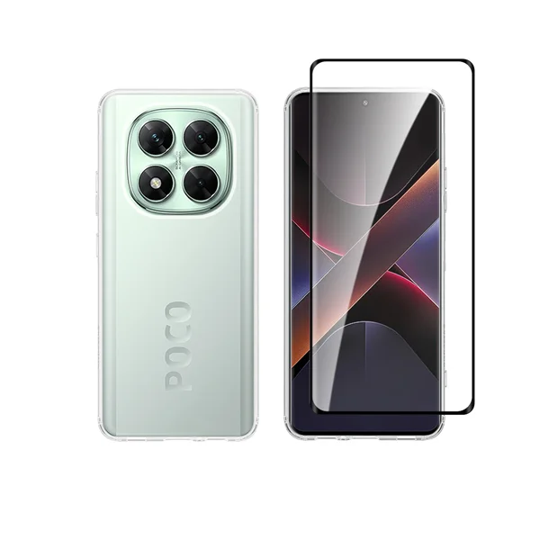 Φωτογραφία προϊόντος: Vivid Set Gelly Case + 3D Curved Full Face Tempered Glass Poco X7 5G Black