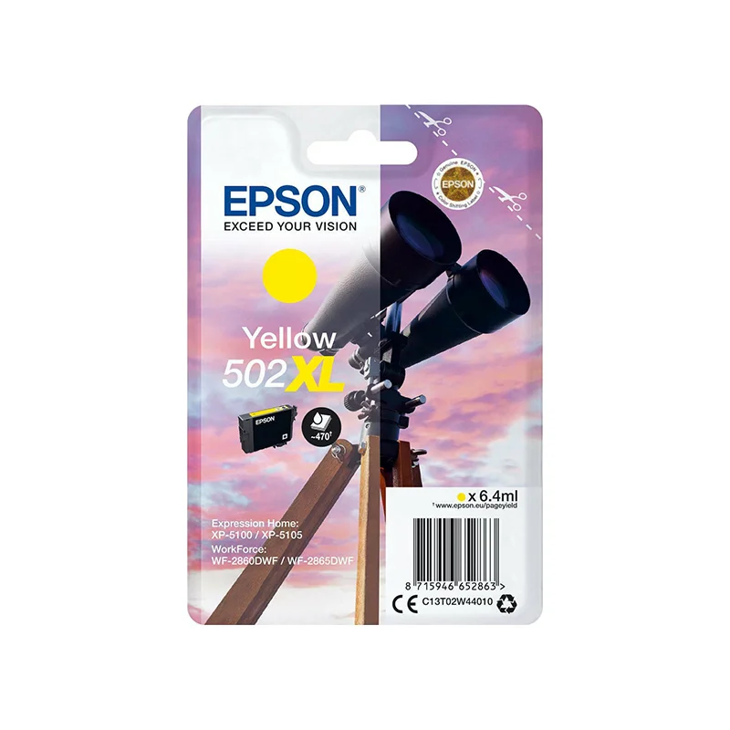 Φωτογραφία προϊόντος: Consumables Epson 502XL Γνήσιο Μελάνι Εκτυπωτή InkJet Κίτρινο (C13T02W44010)