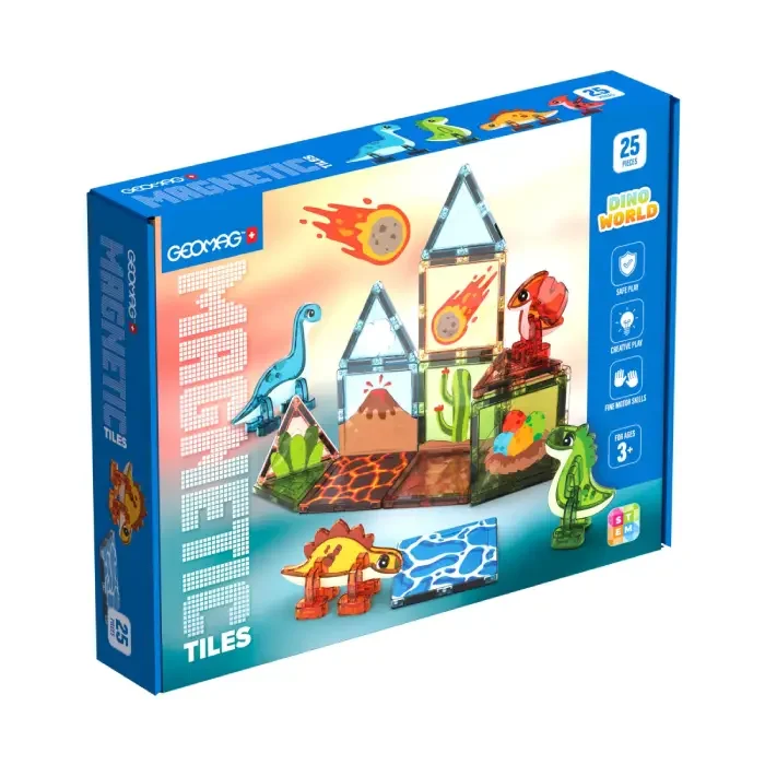 Φωτογραφία προϊόντος: Geomag Magnetic Tiles Dino World 25pcs