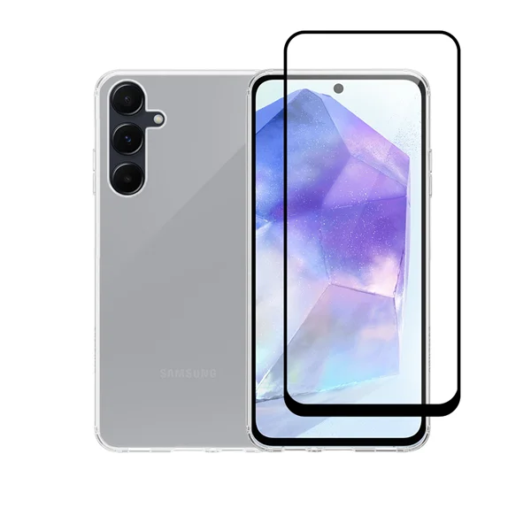 Φωτογραφία προϊόντος: Vivid Set Gelly Case + Full Face Tempered Glass Samsung Galaxy A35 Black