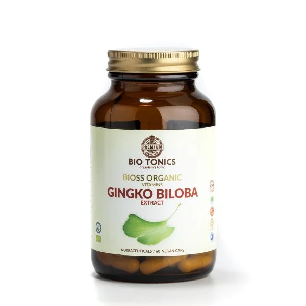 Φωτογραφία προϊόντος: Bio Tonics Premium Gingko Biloba Μνήμη, Συγκέντρωση 330mg 60 Vegan Κάψουλες - Bio Tonics
