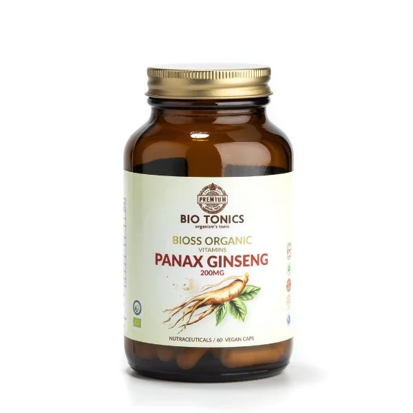 Φωτογραφία προϊόντος: Bio Tonics Premium Panax Ginseng Λίμπιντο, Καρδιά, Αντοχή 200 mg 60 Vegan Κάψουλες - Bio Tonics
