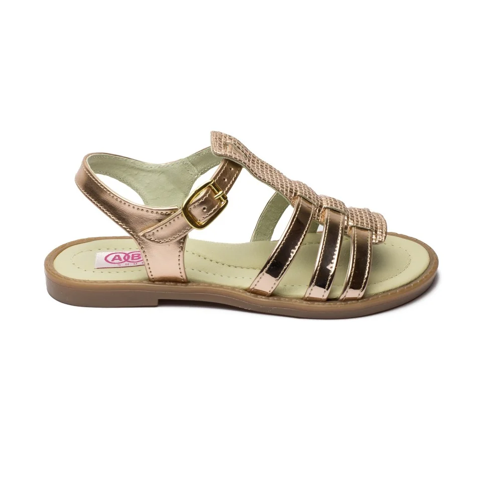 Φωτογραφία προϊόντος: Χρυσό πέδιλο Aby Shoes 762