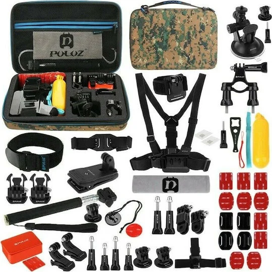Φωτογραφία προϊόντος: Puluz Σετ Αξεσουάρ 53 in 1 Ultimate Combo Kit για Action Cameras PKT27
