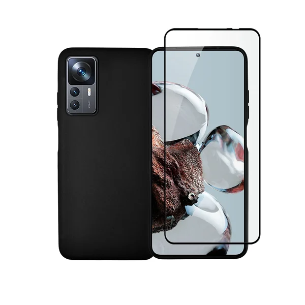 Φωτογραφία προϊόντος: Vivid Set Silicone Case + Full Face Tempered Glass Xiaomi 12T/12T Pro Black