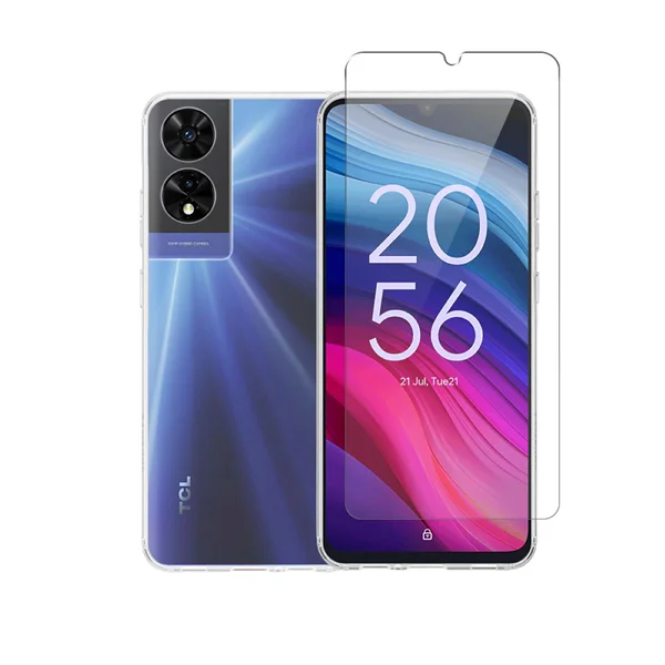 Φωτογραφία προϊόντος: Vivid Set Gelly Case Transparent + Tempered Glass TCL 505