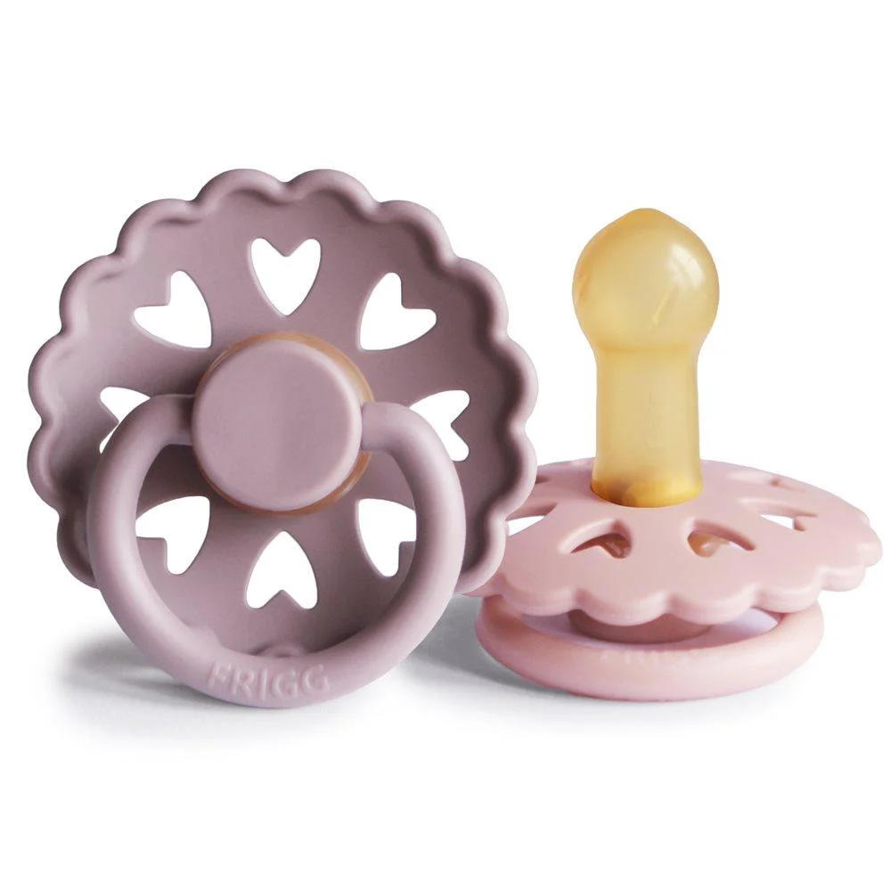 Φωτογραφία προϊόντος: FRIGG Σετ 2 Πιπίλες Latex Fairytale Twilight Mauve/Primrose 6-18 Μηνών