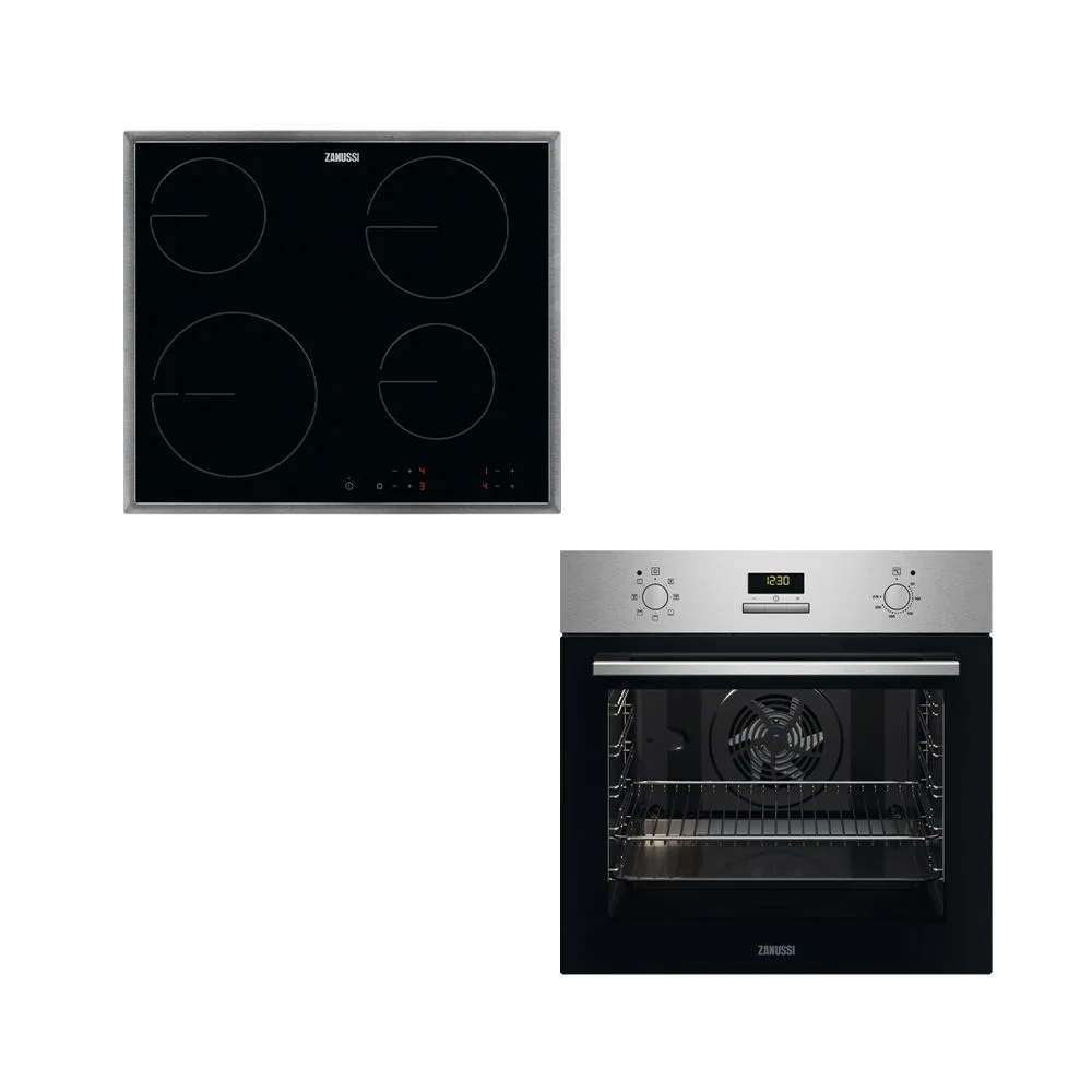 Φωτογραφία προϊόντος: Zanussi ZOHEF2X (Φούρνος) + ZHRN642X (Εστία) Εντοιχιζόμενο Set Inox