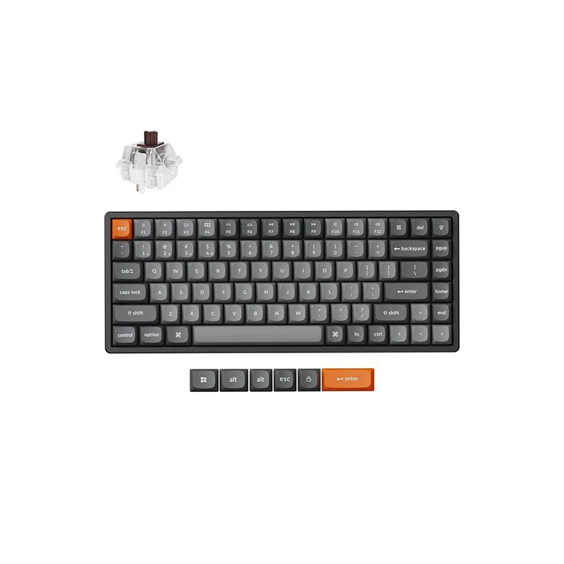 Φωτογραφία προϊόντος: Keychron K2 Max (K2M-J3) QMK Wireless Mechanical Keyboard Brown Switch (Hot-Swap) 75% Us Layout