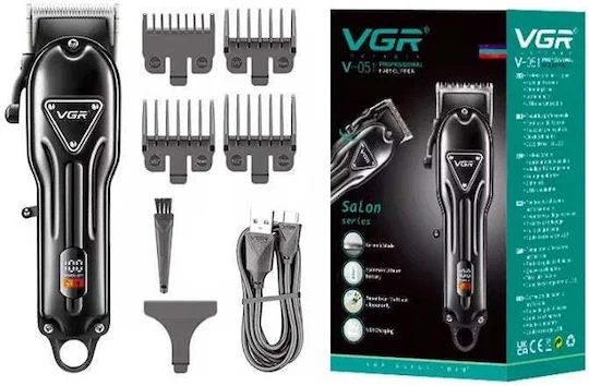 Φωτογραφία προϊόντος: Ψαλίδι VGR V-051, φορητό, ασύρματο, 5W, USB, ατσάλινη λεπίδα, 4 κεφαλές οδηγών, μαύρο