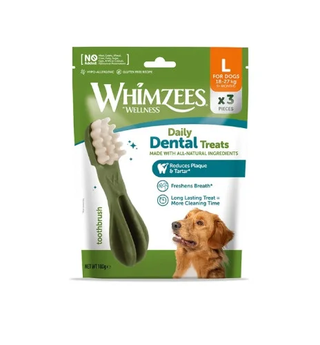 Φωτογραφία προϊόντος: Whimzees Trial Bags οδοντόβουρτσα L 3τμχ. 180gr Whimzees
