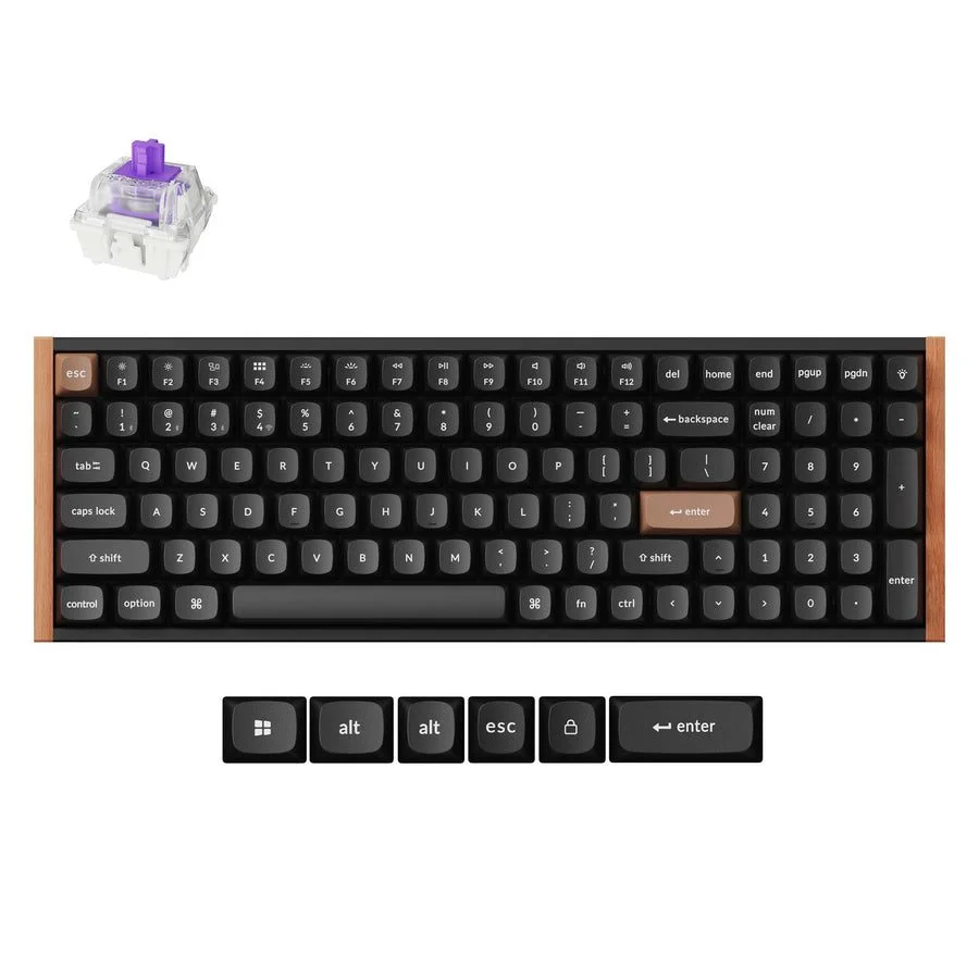 Φωτογραφία προϊόντος: Keychron K4 HE (K4H-F1) Special Wood Edition Wireless Magnetic Hall Effect RGB Keyboard 96% US