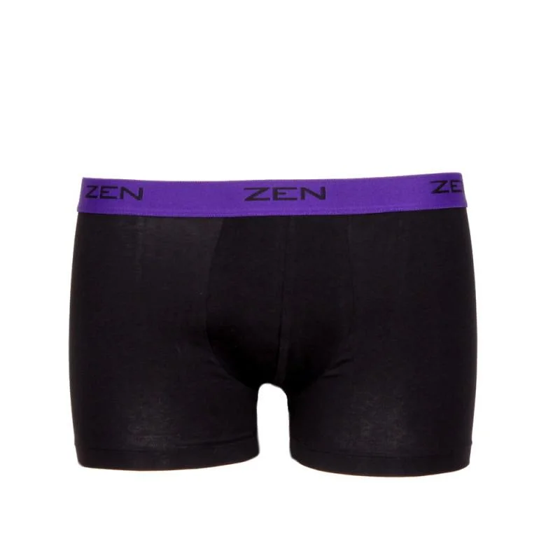 Φωτογραφία προϊόντος: Zen intimates Ανδρικό Boxer Zen 70202 μαύρο με χρώμα στο λάστιχο μωβ
