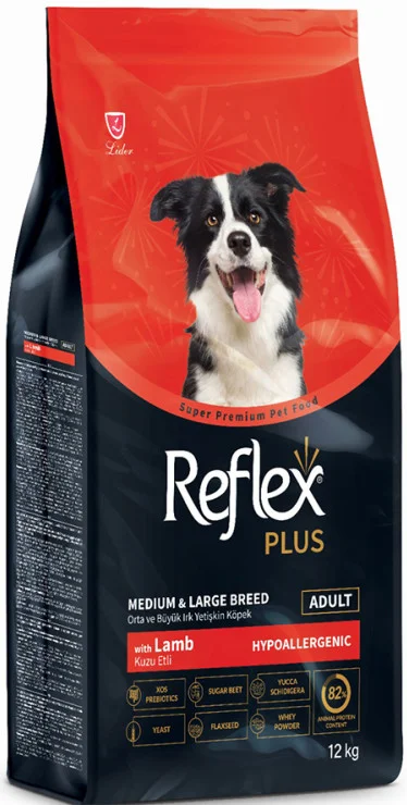 Φωτογραφία προϊόντος: Lider Reflex plus τροφή για ενήλικες σκύλους μεσαίων και μεγαλόσωμων φυλών (Αρνί) , 3kg LIDER (8698995003445)