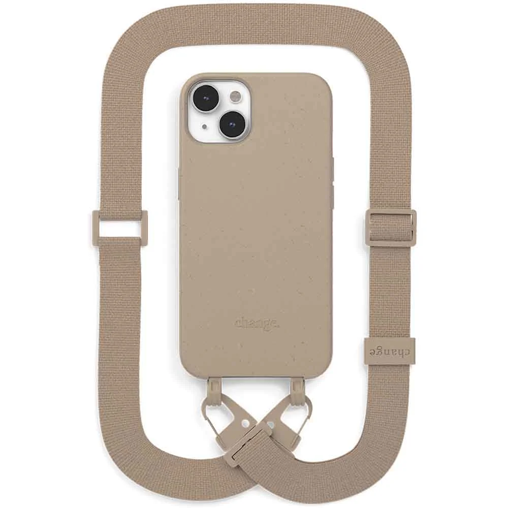 Φωτογραφία προϊόντος: Woodcessories Change Case Lanyard For iPhone 14 Plus Taupe