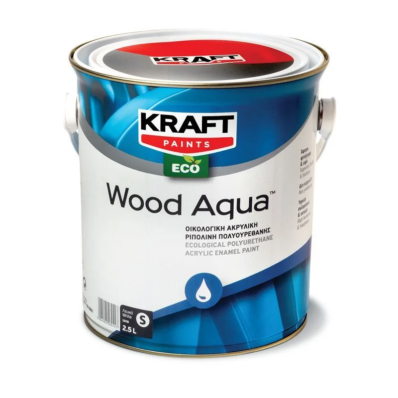 Φωτογραφία προϊόντος: Kraft Wood Aqua Πολυουρεθανική Ριπουλίνη Νερού για Ξύλα Λευκό