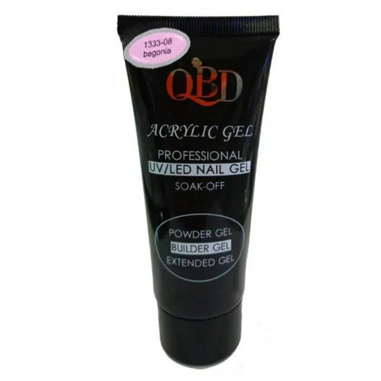 Φωτογραφία προϊόντος: GEL ΧΤΙΣΙΜΑΤΟΣ QBD ACRYLIC GEL UV/LED NAIL GEL - SOAK OFF BEGONIA 30ML 1333-08
