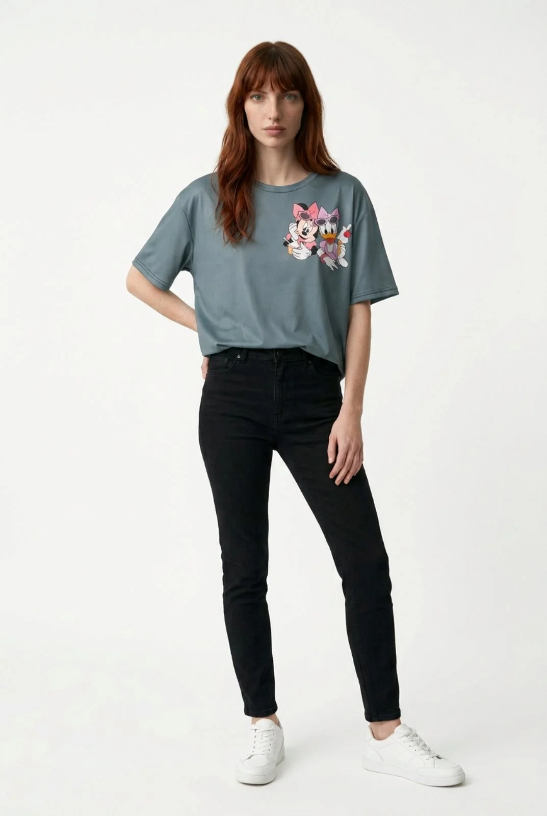 Φωτογραφία προϊόντος: ELUNA Mouse-Duck T-Shirt με Cartoon Print Χακί