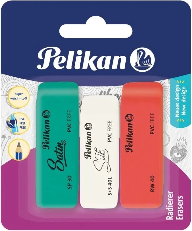 Φωτογραφία προϊόντος: Pelikan Γομολάστιχες Satin/Silk 3Τμχ (606233)