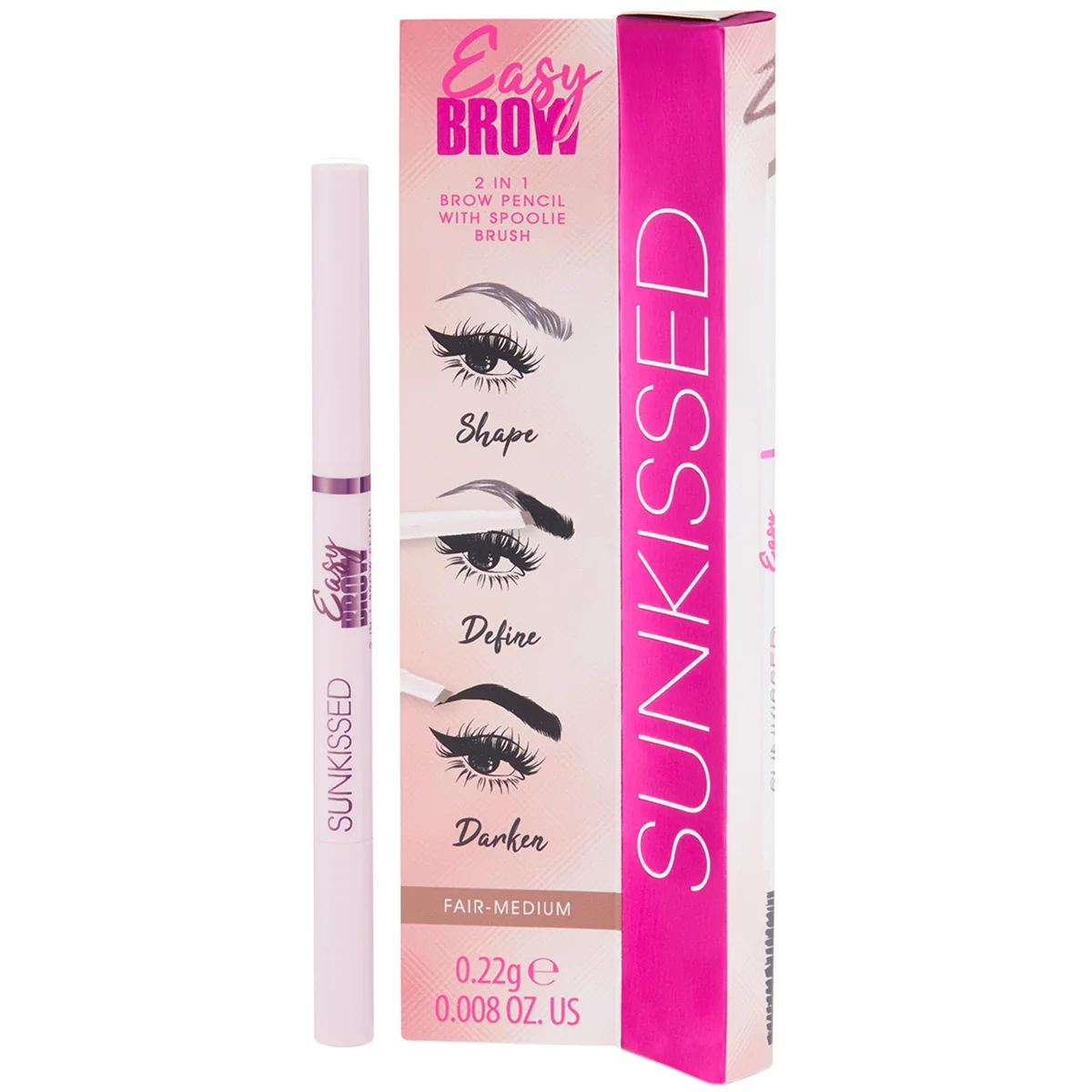 Φωτογραφία προϊόντος: Sunkissed Easy Brow 2 IN 1 Brow Pencil with Spoolie - Fair-Medium (0,22gr)