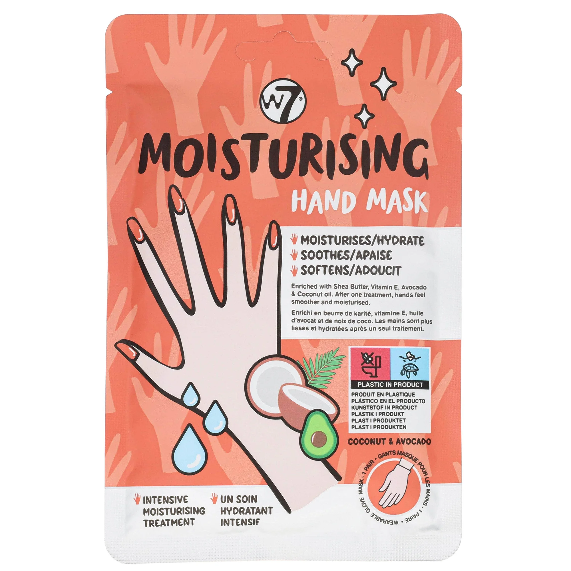 Φωτογραφία προϊόντος: W7 Cosmetics W7 Moisturising Hand Mask (30gr)