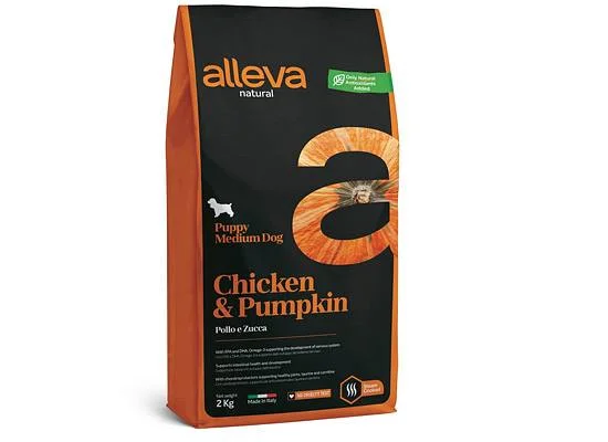 Φωτογραφία προϊόντος: Alleva NATURAL CHICKEN & PUMPKIN PUPPY MEDIUM DOG Μεσαίο 12kgr