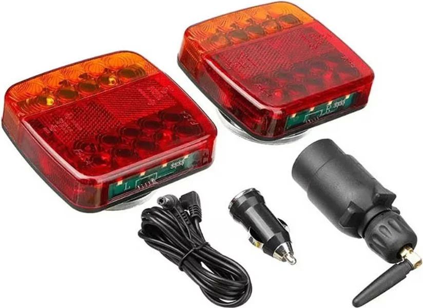 Φωτογραφία προϊόντος: Auto GS Φανάρια Τρέιλορ Led Μαγνητικά Ασύρματα 12 - 24 Volt 10x10.5 Cm 2 Τεμάχια