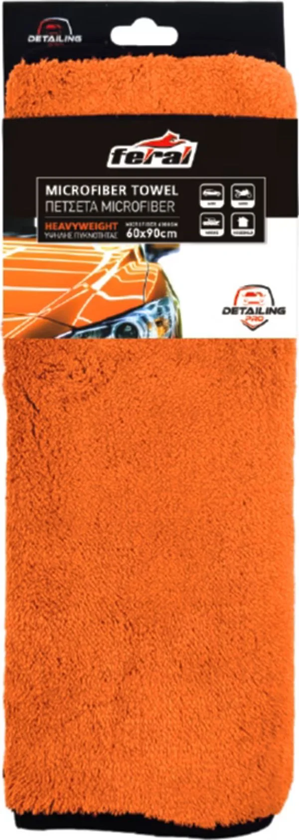 Φωτογραφία προϊόντος: Auto GS Πετσέτα Microfiber Feral Detailing Pro Heavyweight 60x90cm 600gsm Πορτοκαλί 1 Τεμάχιο