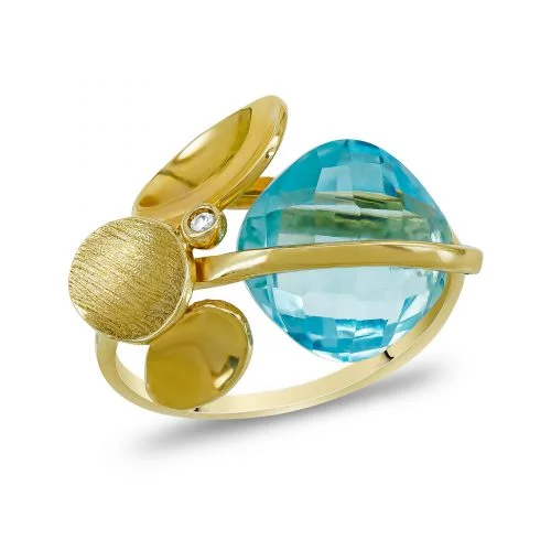 Φωτογραφία προϊόντος: Χειροποίητο Δαχτυλίδι με Τοπάζι απο Κίτρινο Χρυσό 14 Καρατίων DX1244