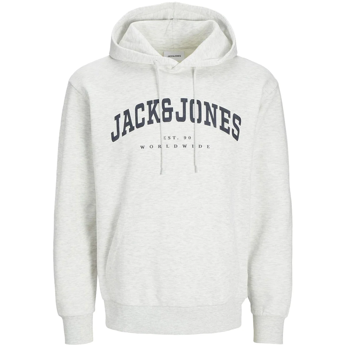 Φωτογραφία προϊόντος: ARTISTI ITALIANI JACK +amp; JONES - JJECALES VARSITY SWEAT HOOD NOOS - 12256521 WHITE MELANGE Γκρι