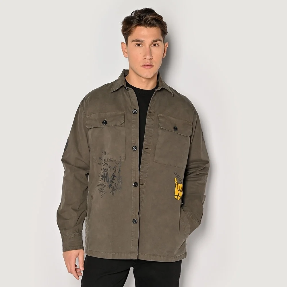 Φωτογραφία προϊόντος: Πουκάμισο Ανδρικό Oversized Χακί Brokers