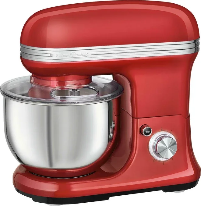 Φωτογραφία προϊόντος: PROFICOOK Profi Cook PC-KM 1197 Red Κουζινομηχανή 1200W με Ανοξείδωτο Κάδο 5lt