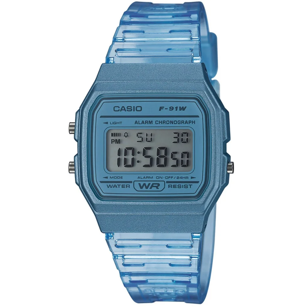 Φωτογραφία προϊόντος: CASIO Collection Chronograph Light Blue Rubber Strap F-91WS-2EF