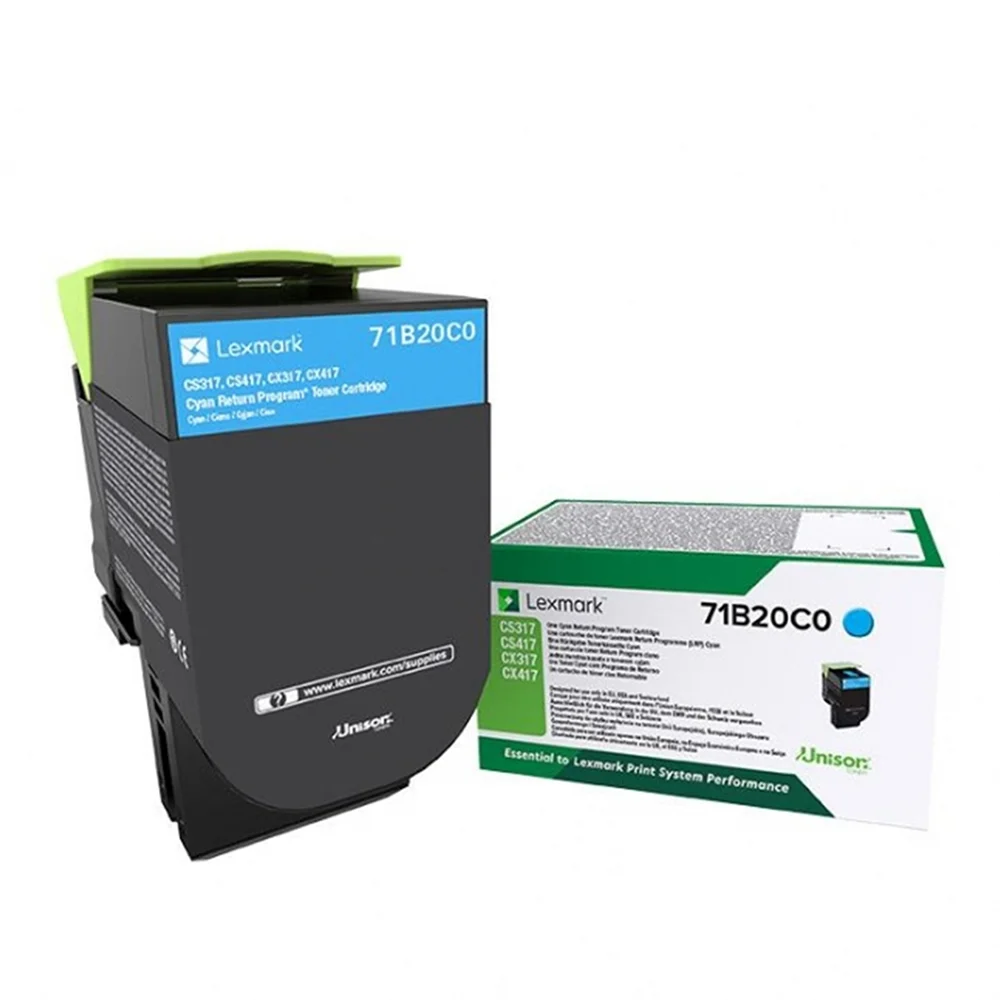 Φωτογραφία προϊόντος: LEXMARK CS/CX317/417/517 TONER CYAN 2.3K (71B20C0) (LEX71B20C0)