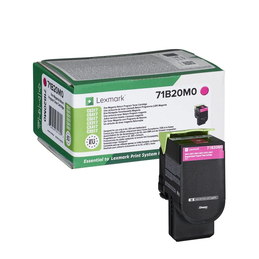 Φωτογραφία προϊόντος: LEXMARK CS/CX317/417/517 TONER MAGENTA 2.3K (71B20M0) (LEX71B20M0)