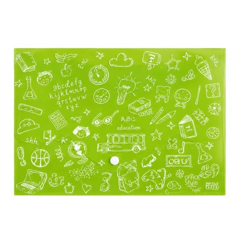 Φωτογραφία προϊόντος: TYPOTRUST Φάκελος Κουμπί Α4 Doodle Bag GREEN