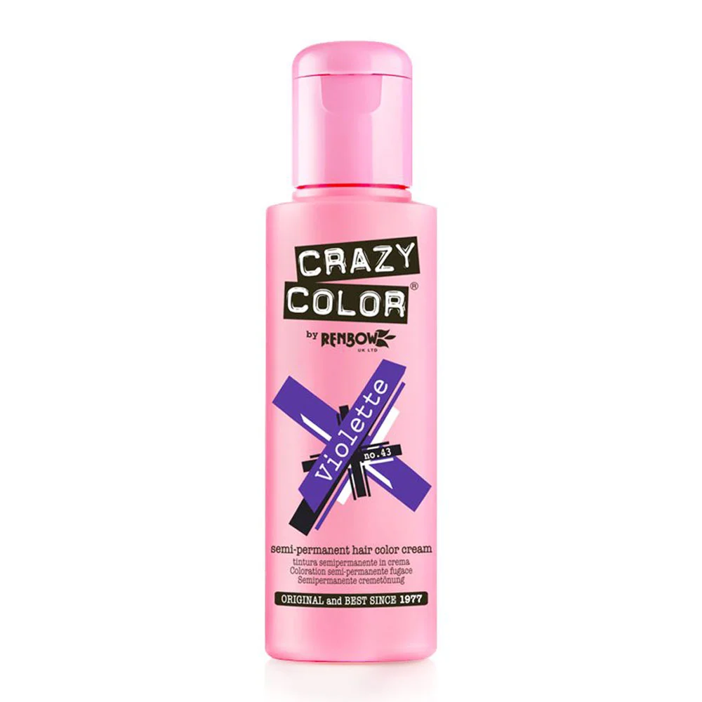 Φωτογραφία προϊόντος: Crazy color ημιμόνιμη κρέμα-βαφή μαλλιών violette no43 100ml