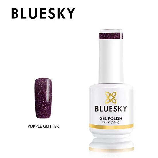Φωτογραφία προϊόντος: Bluesky ημιμόνιμο βερνίκι magic forest purple glitter 15ml