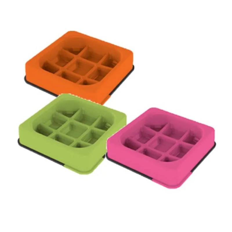 Φωτογραφία προϊόντος: M-PETS ΠΙΑΤΟ ΠΛΑΣΤΙΚΟ WAFFLE SLOW FEED 25 x 25 x 5,5cm Ροζ