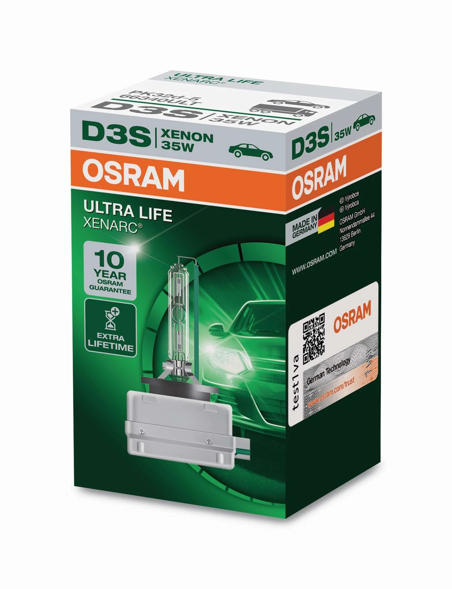 Φωτογραφία προϊόντος: OSRAM D3S XENARC 35W PK32d-5 Ultra Life (66340ULT) 1τμχ