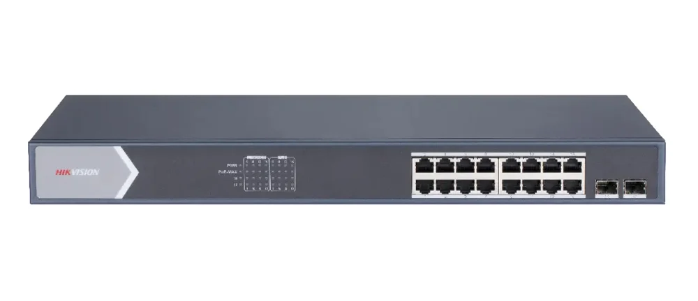 Φωτογραφία προϊόντος: HIKVISION Managed switch DS-3E1518P-SI, 16x PoE & 2x SFP ports, 1000Mbps