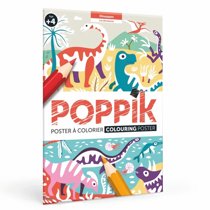 Φωτογραφία προϊόντος: Poppik Colouring Poster - Δεινόσαυροι